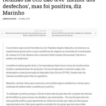 Reunião na CCJ não teve ‘melhor dos desfechos’, mas foi positiva, diz Marinho – Metrô News