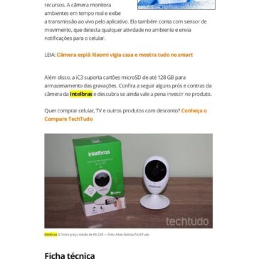 Intelbras iC3 é boa? Veja prós e contras da câmera de segurança- Tech tudo