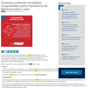 Caravana pretende sensibilizar congressistas sobre importância da filantropia para o país- Femipa