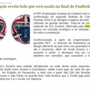 Federação revela bola que será usada na final do Paulistão -Esquenta Cidade