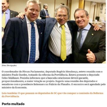 SC no Planalto pela reforma da Previdência – NSC Total