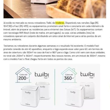 Testamos o Twibi, roteador com tecnologia Mesh da Intelbras- Blog do Moreira