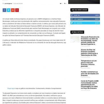 Educação financeira do brasileiro vai além da escolaridade, revela estudo inédito da Serasa Experian e do IBOPE Inteligência -Portal Regional