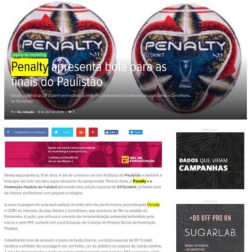 Penalty apresenta bola para as finais do Paulistão- Abc da Comunicação