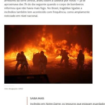 Catedral de Notre-Dame, Museu Histórico Nacional e Ninho do Urubu: a importância na prevenção e combate a incêndios- Terra