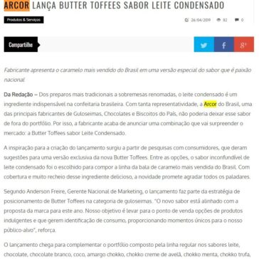 Arcor lança Butter Toffees sabor Leite Condensado -CliqueABC