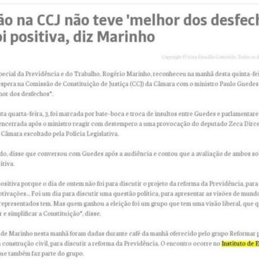 Reunião na CCJ não teve ‘melhor dos desfechos’, mas foi positiva, diz Marinho- Folha de Valinhos