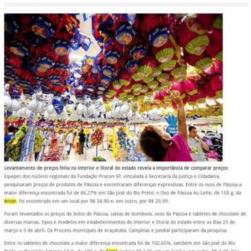 Diferença de preços de até 66,27% nos Ovos de Páscoa, revela Procon-SP – Diário de Taubaté e Região