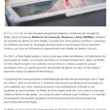 Porto Digital lança programa de equidade de gênero- E-commerce News