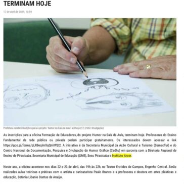 Inscrições para o projeto “Humor na Sala de Aula” terminam hoje – Jornal de Piracicaba (On-line
