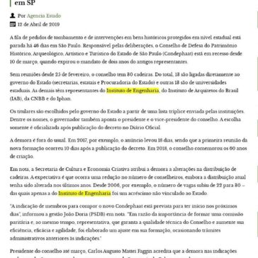 Sem nomeações, conselho estadual de patrimônio está parado há 46 dias em SP – Tribuna do Sertão