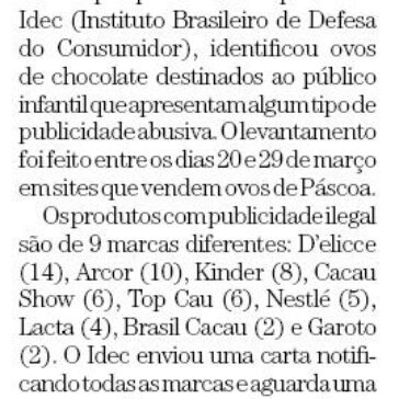 Publicidade abusiva em ovos de Páscoa – Empresas e Negócios