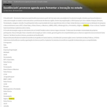 ExcelênciaSC promove agenda para fomentar a inovação no estado- Blog do Prisco