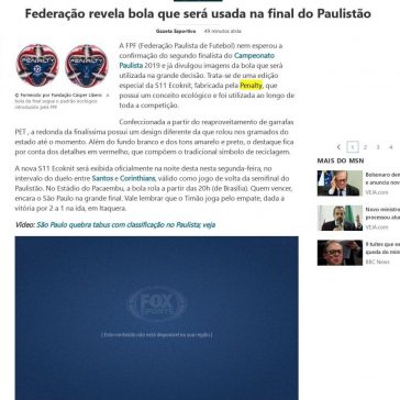 Federação revela bola que será usada na final do Paulistão- MSN Brasil