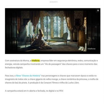 Intelbras: “Chaves fazem parte da história”- Vox News