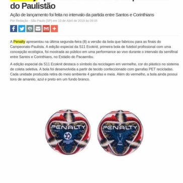 Penalty apresenta versão de bola para finais do Paulistão- Máquina do Esporte