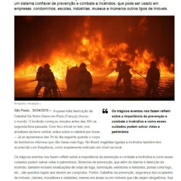 Catedral de Notre-Dame, Museu Histórico Nacional e Ninho do Urubu: a importância na prevenção e combate a incêndios- Orgulho de Hortolândia