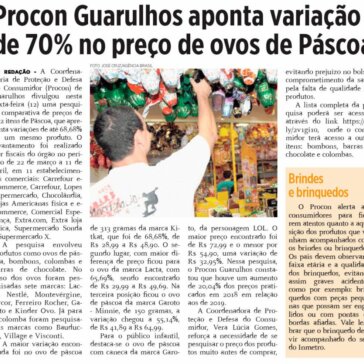Procon Guarulhos aponta variação de 70% no preço de ovos de Páscoa – Folha Metropolitana