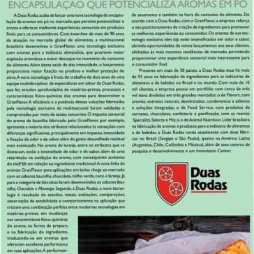 Duas rodas lança tecnologia exclusiva de encapsulação que potencializa aromas em pó – Aditivos & Ingredientes