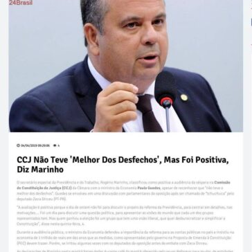CCJ não teve ‘melhor dos desfechos’, mas foi positiva, diz Marinho -24Brasil