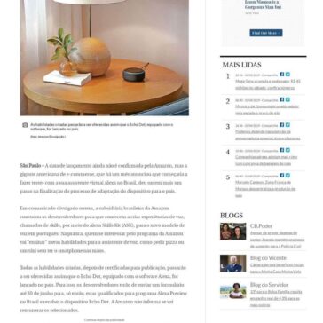 Amazon convoca desenvolvedores para ensinar português a assistente virtual- Correio Braziliense (Online)