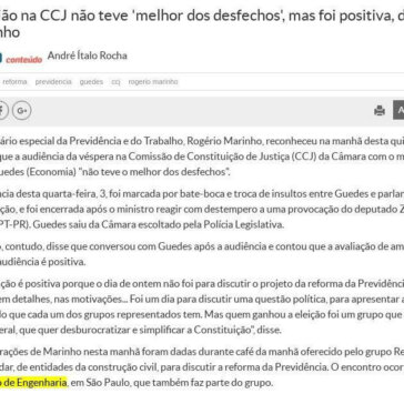 Reunião na CCJ não teve ‘melhor dos desfechos’, mas foi positiva, diz Marinho – A Tarde