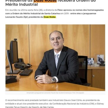 Presidente da Duas Rodas receberá Ordem do Mérito Industrial – O Correio do Povo