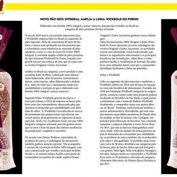 Novo pão 100% integral amplia a linha Wickbold do forno – Revista Padaria do Mestre