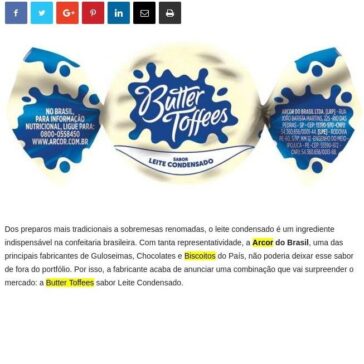 Butter Toffees sabor Leite Condensado chega ao mercado- Cidade Marketing