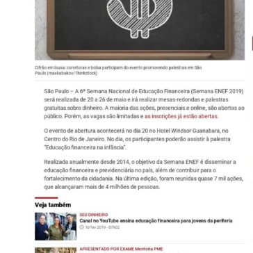 Semana de Educação Financeira terá palestras gratuitas sobre investimentos- Exame.com