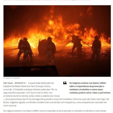 Catedral de Notre-Dame, Museu Histórico Nacional e Ninho do Urubu: a importância na prevenção e combate a incêndios -Jornal Joseense
