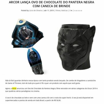 Arcor lança Ovo de Chocolate do Pantera Negra com caneca de brinde – Pipocas Club