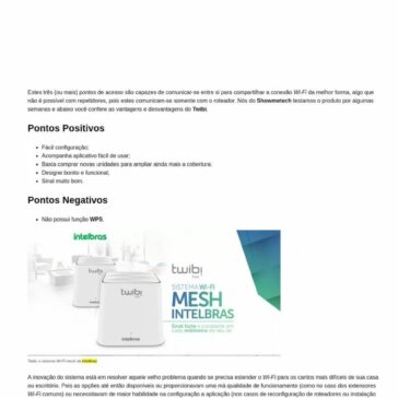 Review: Twibi, o roteador mesh da Intelbras -Showmetech