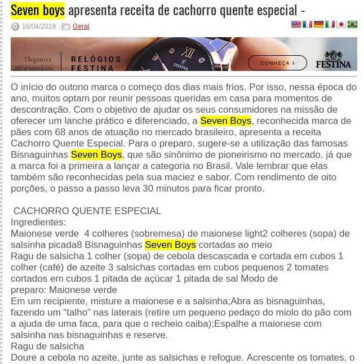 Seven boys apresenta receita de cachorro quente especial – Rede Press