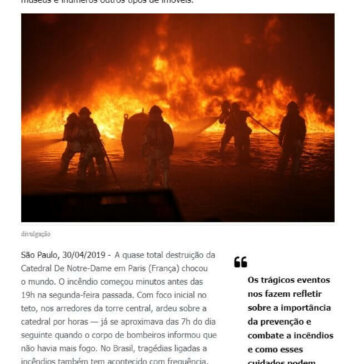 Catedral de Notre-Dame, Museu Histórico Nacional e Ninho do Urubu: a importância na prevenção e combate a incêndios- Falando da Notícia