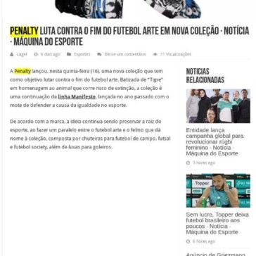 Penalty luta contra o fim do futebol arte em nova coleção – Dica do Tio