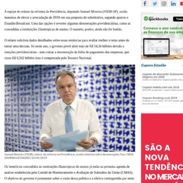 Relator da Previdência avalia medidas para elevar arrecadação do INSS- O Estado de S. Paulo (Online)