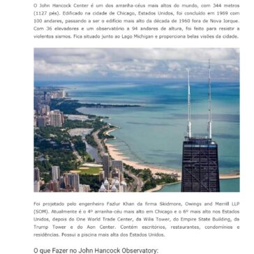 O que fazer em Chicago – EUA- Portal Demonstre