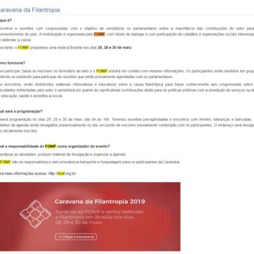 Caravana da Filantropia- Fundaes