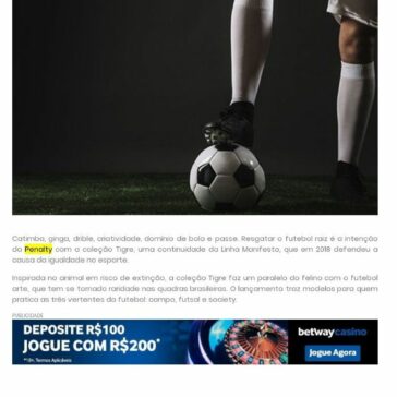 Penalty combate extinção do futebol arte em nova coleção- JE Online