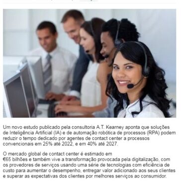 Contact center inteligente reduzirá custos e elevará produtividade na interação com clientes, diz estudo- TI Inside