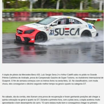 CGST: Sena e Caleffi conquistam pódio no GP Carlinhos de Andrade- Velocidade Total