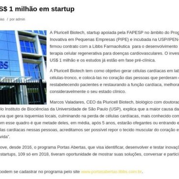 Libbs investe US$ 1 milhão em startup- GPA LogNews