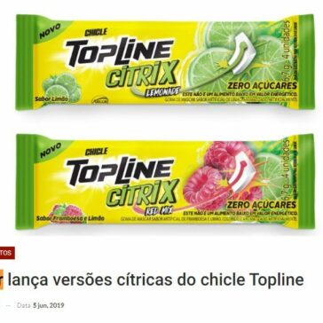 Arcor lança versões cítricas do chicle Topline – Revista Distribuição