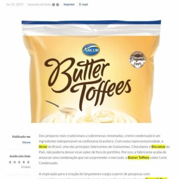 Arcor lança Butter Toffees sabor Leite Condensado – Folha do ABC