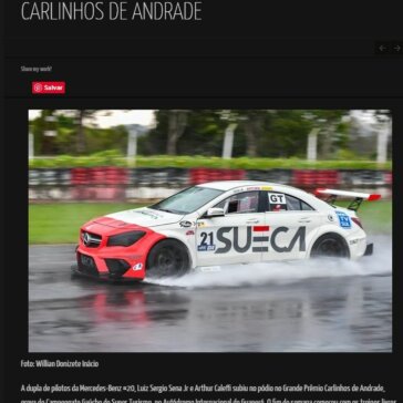 CGST: Sena e Caleffi conquistam pódio no GP Carlinhos de Andrade- Felipe Augusto