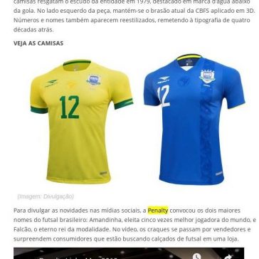 Seleção Brasileira de Futsal ganha novas camisas; peças resgatam escudo antigo- LanceNet