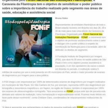 FIDI se une à entidades filantrópicas em Brasília em defesa do setor- Imprensa já