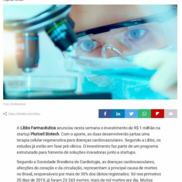 Libbs investe US$ 1 milhão em startup para promover estudos em terapia celular- IT Mídia.Com