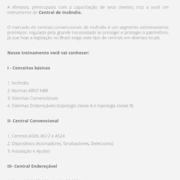 Treinamento Central de Incêndio -Sympla